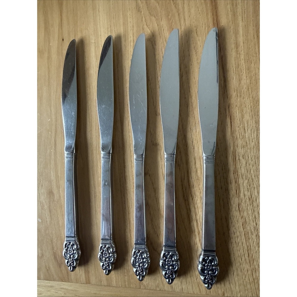 5 Oneida Deluxe NORDIC CROWN Butter Knives Stainless Flatware